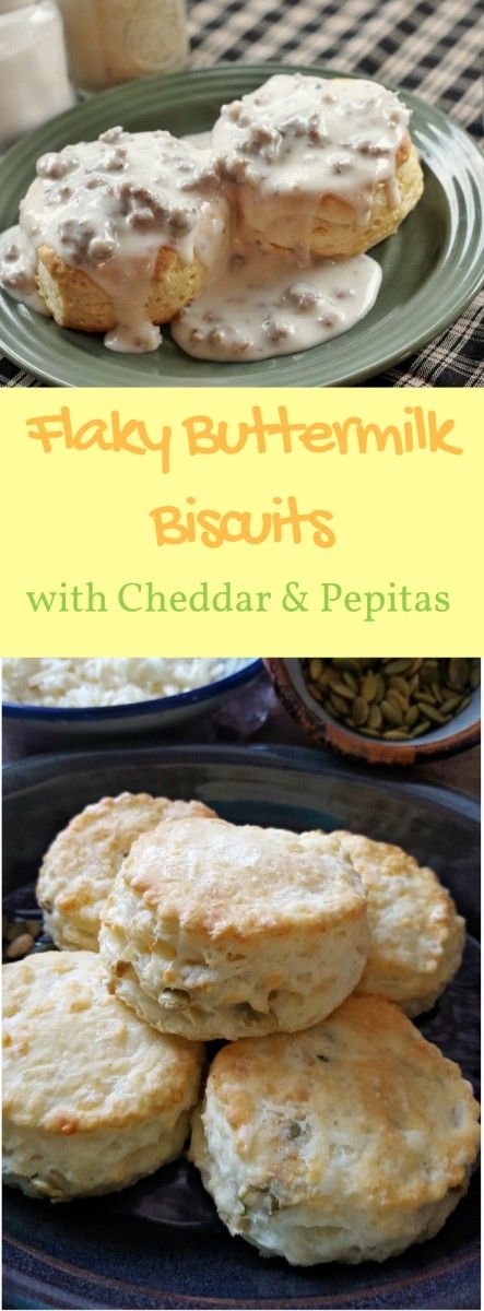 Flaky Buttermilk Biscuits with Cheddar and Pepitas