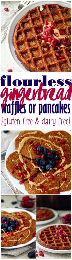 Flourless Gingerbread Waffles or Pancakes