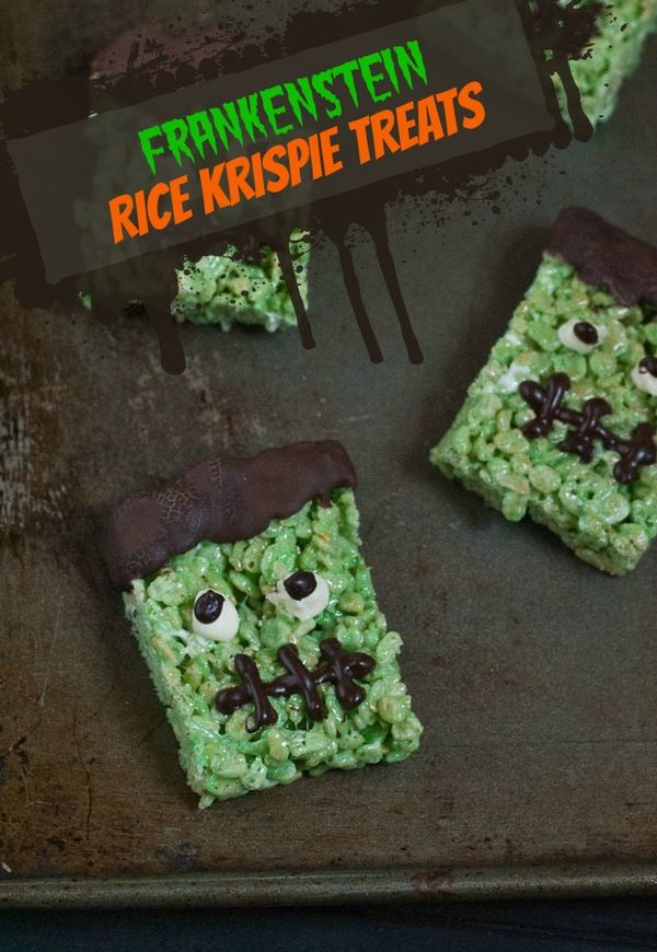 Frankenstein Rice Krispie Treats