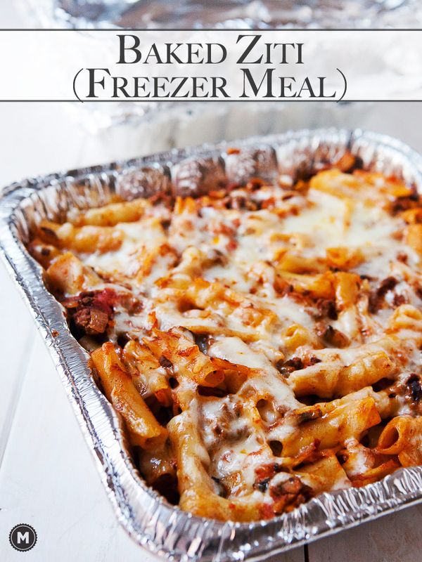 Freezer Baked Ziti