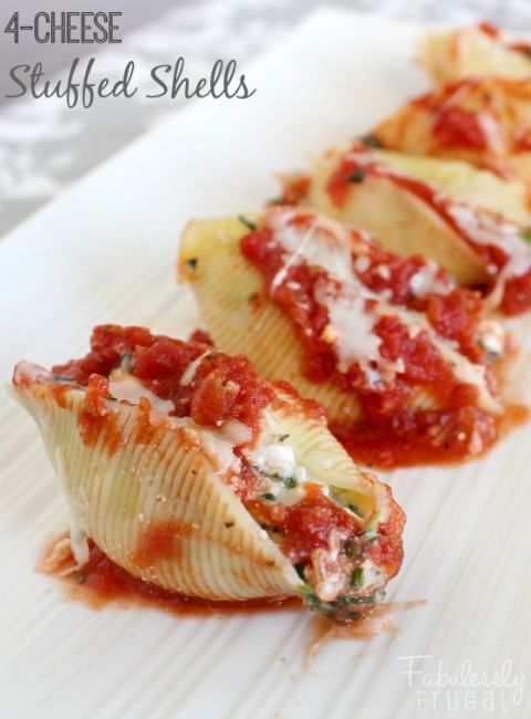 Freezer Meal Recipes: Cheesy Stuffed Shells