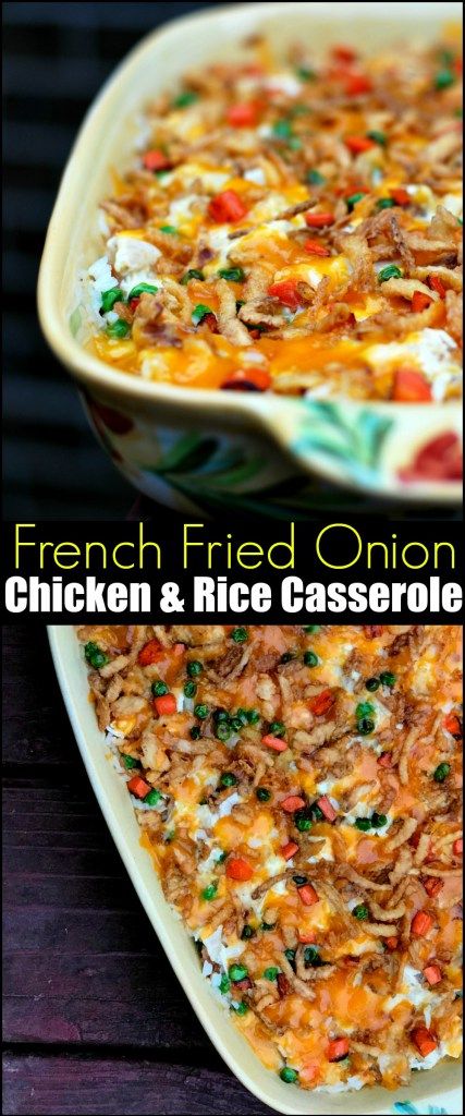 French Fried Onion Chicken & Rice Casserole