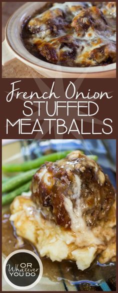 French Onion Stuffed Meatballs