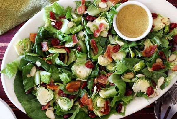 Fresh & Savory Brussels Sprouts Salad with Lemon Vinaigrette