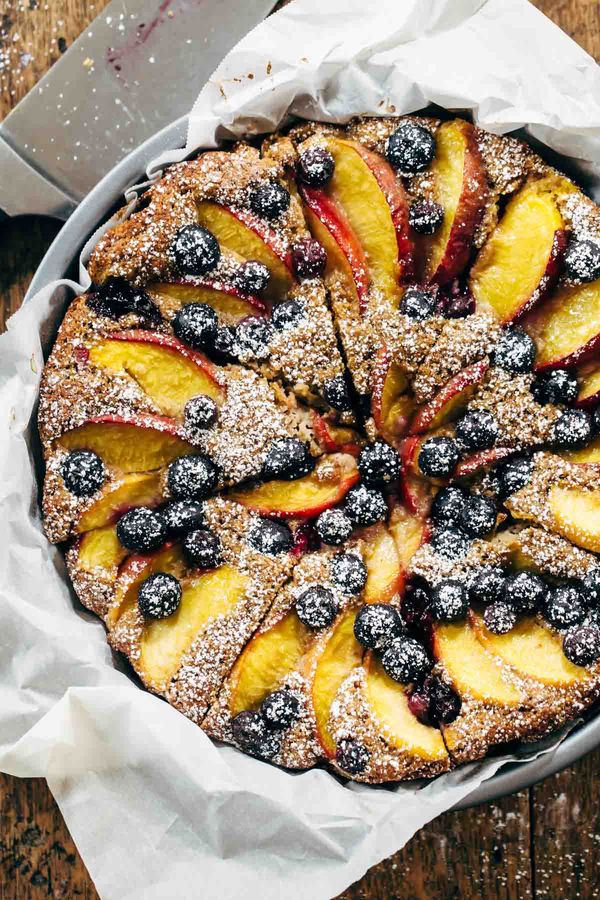 Fresh Blueberry Peach Cake