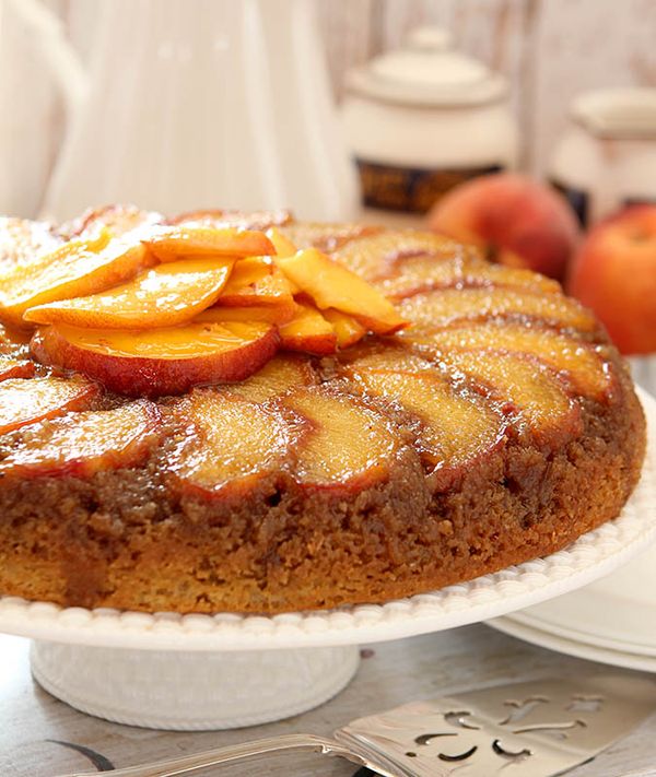 Fresh Peach and Bourbon Upside Down Cake