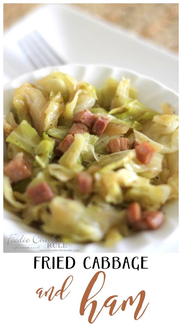 Fried Cabbage and Ham