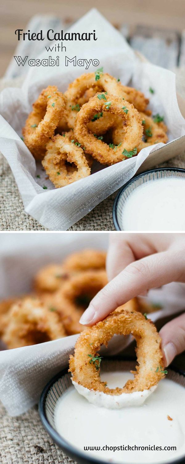 Fried Calamari with Wasabi Mayo イカリングフライと わさびマヨネーズ