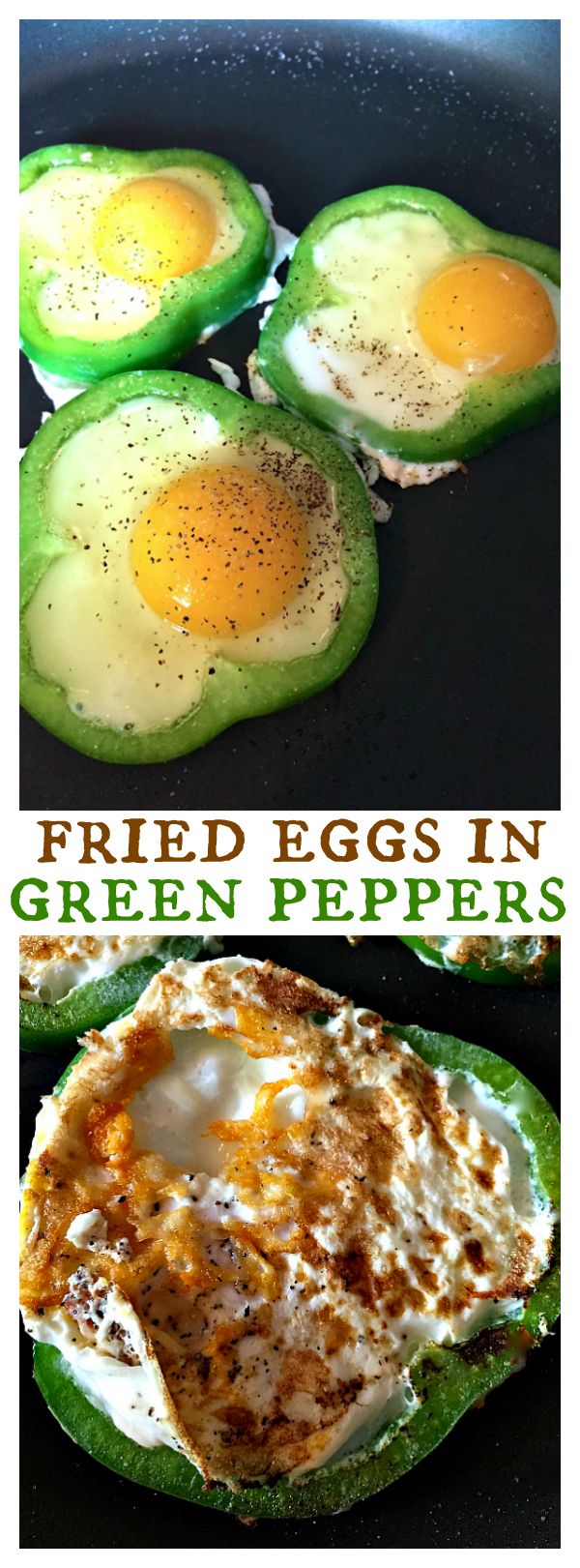 Fried Eggs in Green Pepper