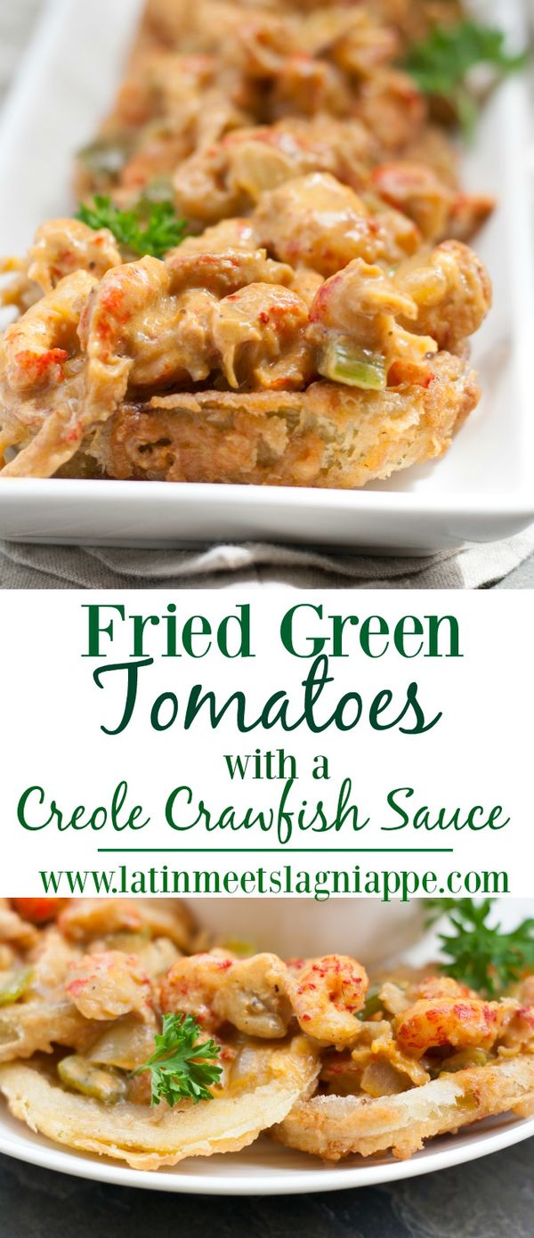 Fried Green Tomatoes with Creole Crawfish Sauce