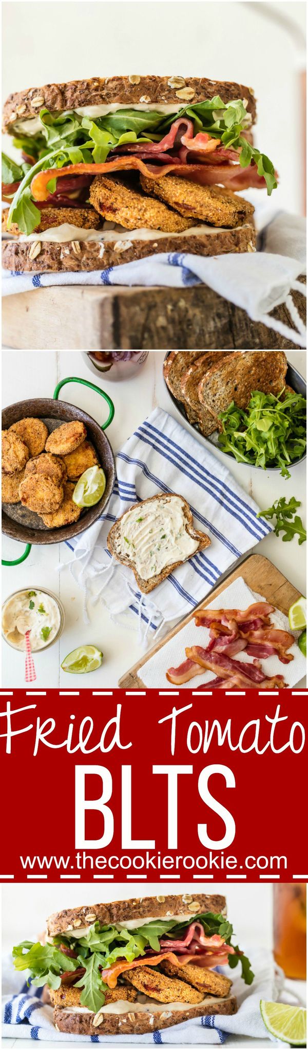 Fried Tomato BLTs with Cilantro Lime Mayo