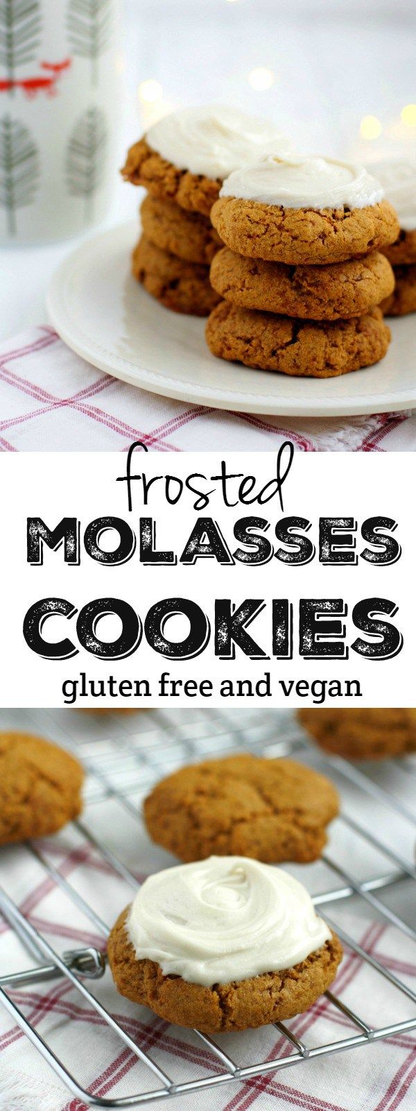 Frosted Molasses Cookies