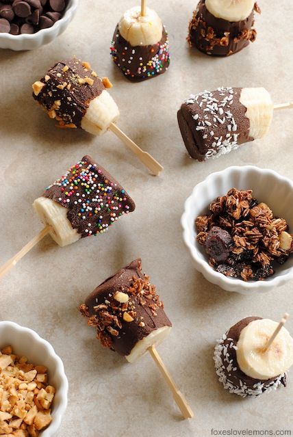 Frozen Chocolate-Banana Bites