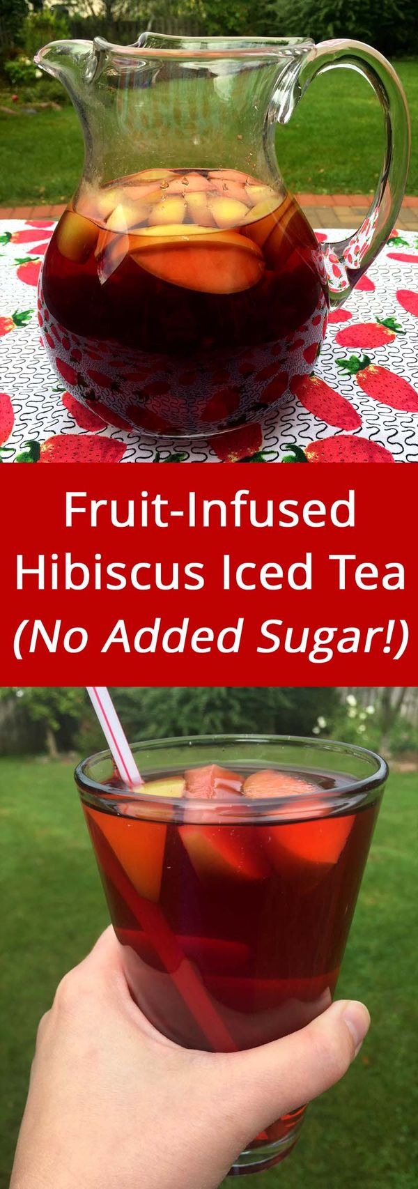 Fruit-Infused Hibiscus Iced Tea - Sugar-Free And Naturally Sweet