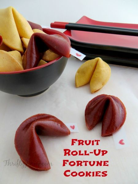 Fruit Roll-Up Fortune Cookies Recipe - Think Valentine's Day