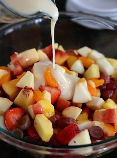 Fruit Salad with Glazed Dressing