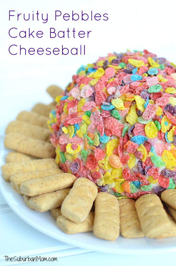 Fruity Pebbles Cake Batter Cheeseball