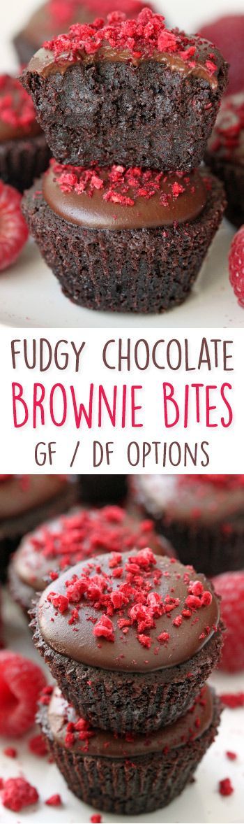 Fudgy Brownie Bites (gluten-free, dairy-free, 100% whole grain options