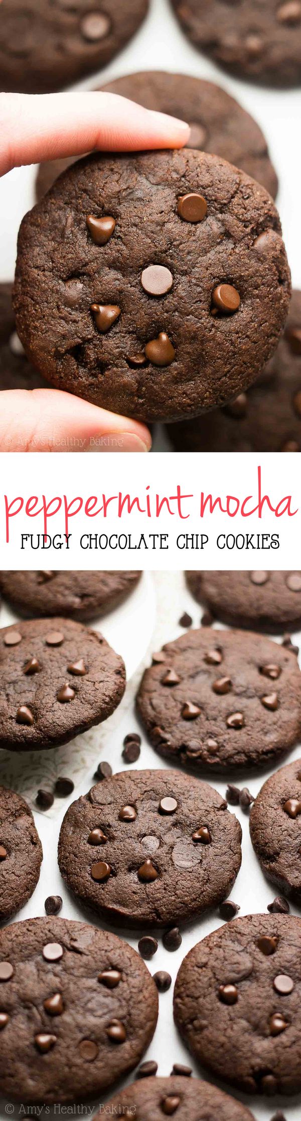 Fudgy Peppermint Mocha Cookies