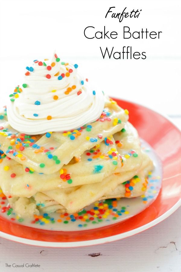 Funfetti Cake Batter Waffles