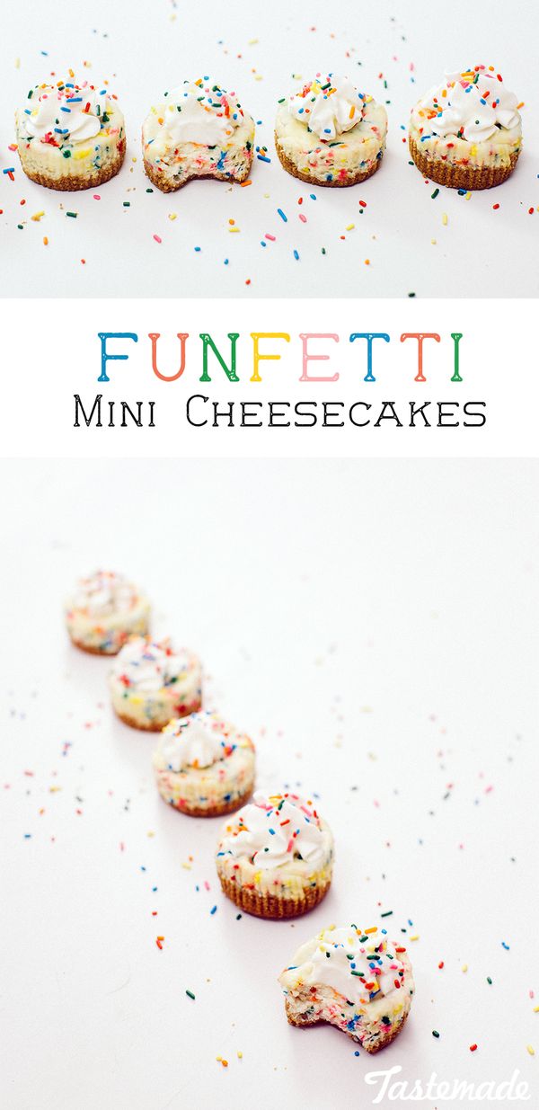 Funfetti Mini Cheesecakes