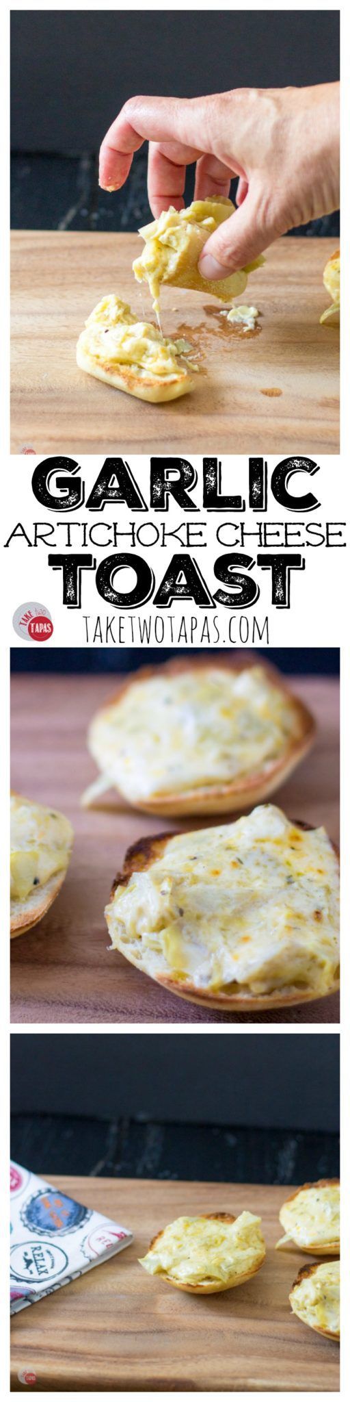 Garlic Artichoke Cheese Toasts - Freaky Friday