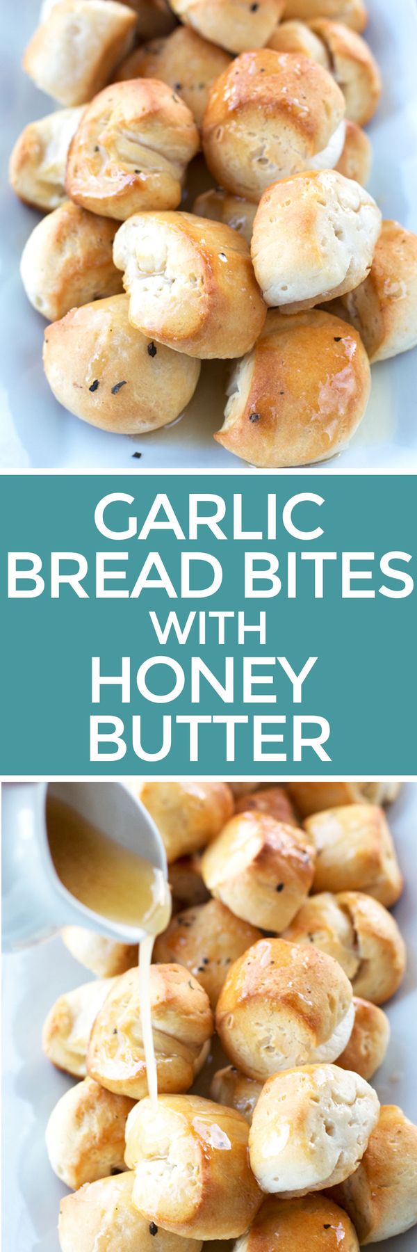 Garlic Bread Bites with Honey Butter