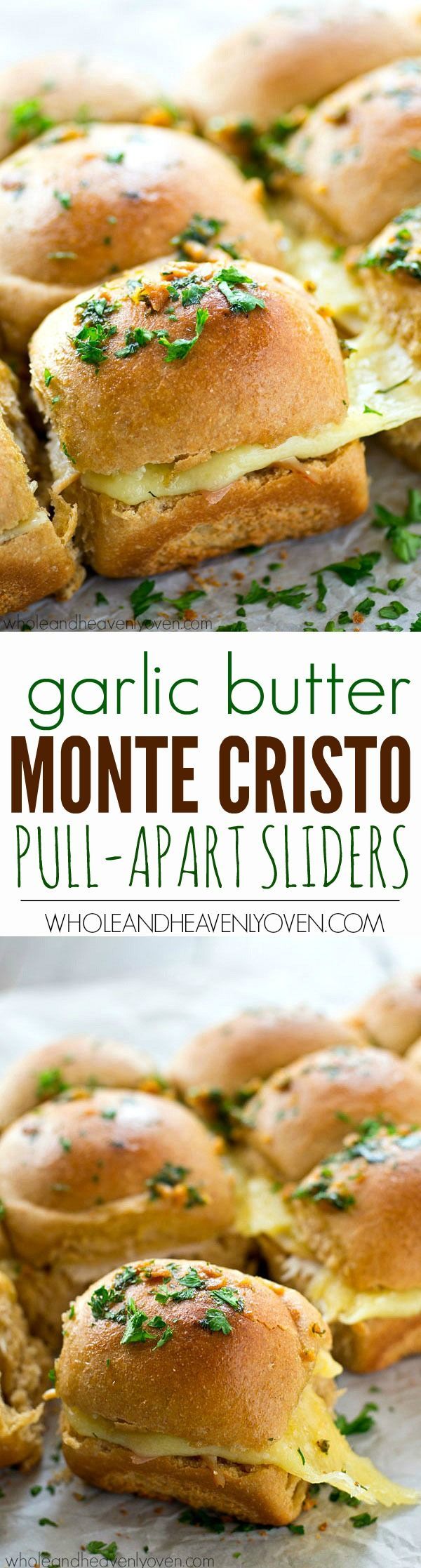 Garlic Butter Monte Cristo Pull-Apart Sliders