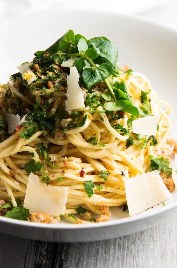 Garlic Butter White Wine Pasta with Fresh Herbs