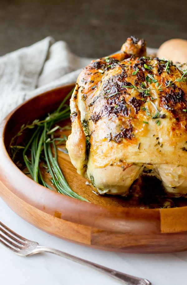 Garlic Herb Butter Roasted Chicken