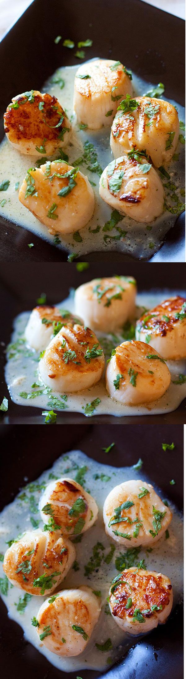 Garlic Herb Seared Scallops