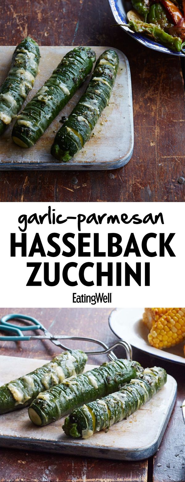 Garlic-Parmesan Hasselback Zucchini