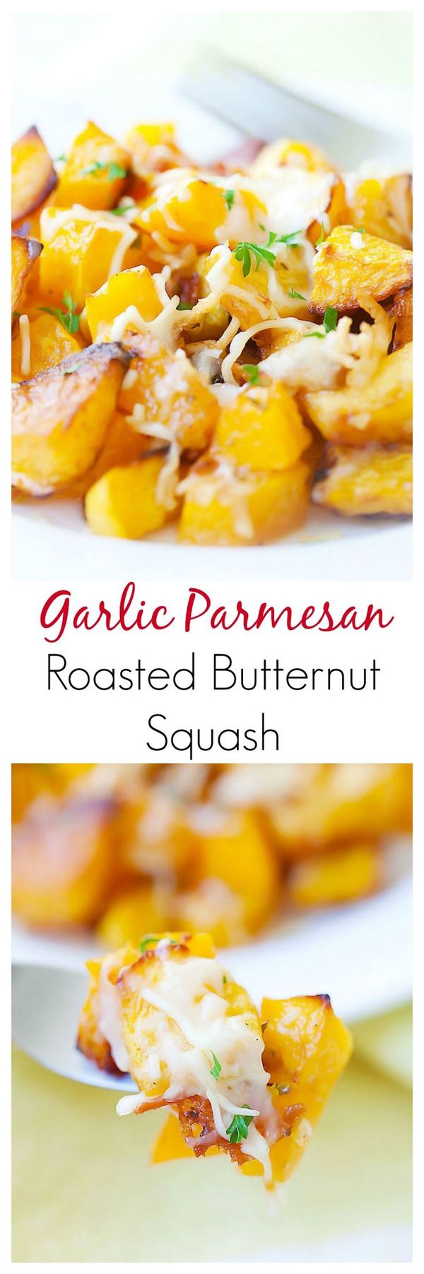 Garlic Parmesan Roasted Butternut Squash