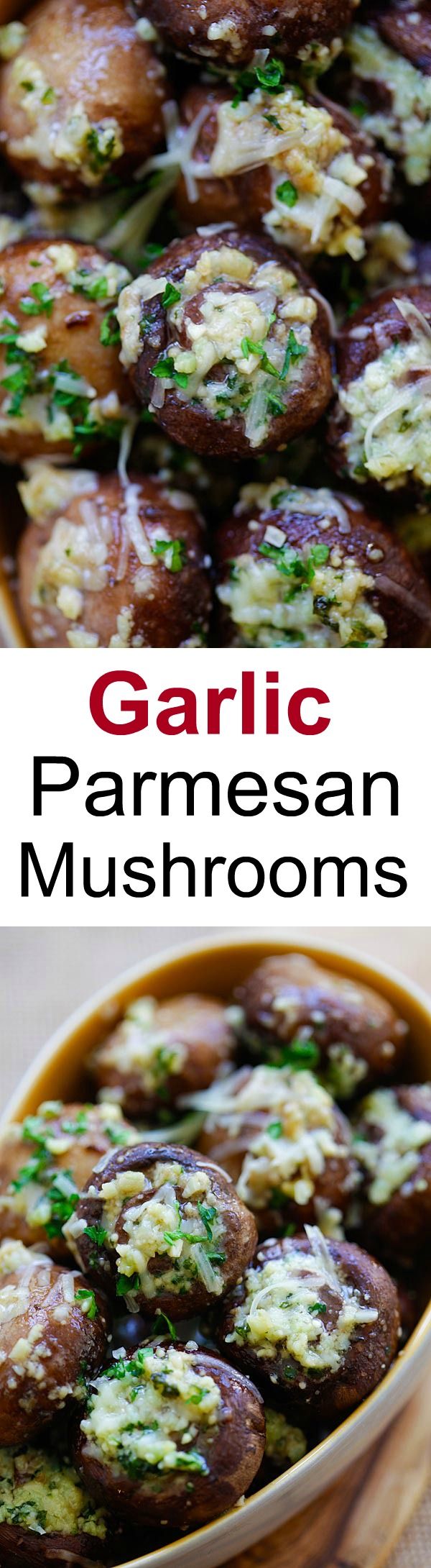Garlic Parmesan Roasted Mushrooms