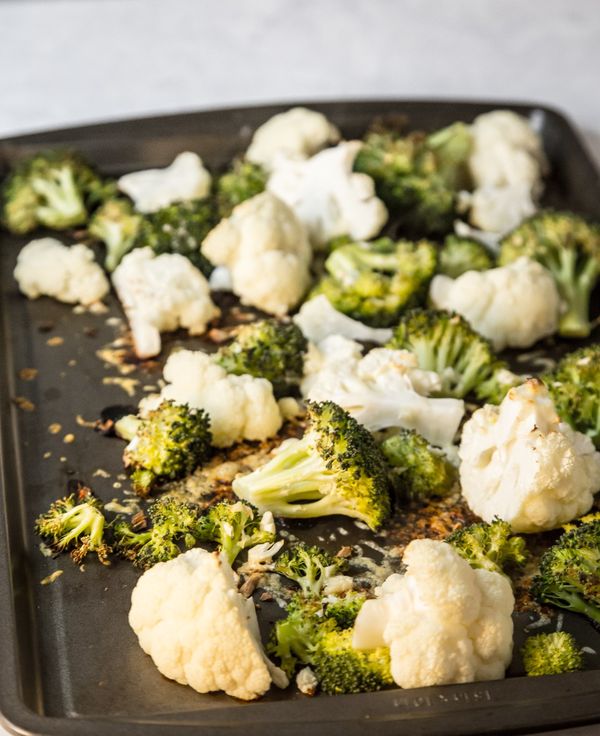 Garlic Roasted Broccoli & Cauliflower