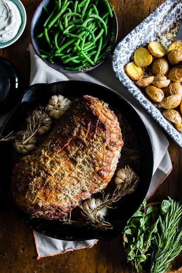 Garlic Rosemary Roast Leg of Lamb