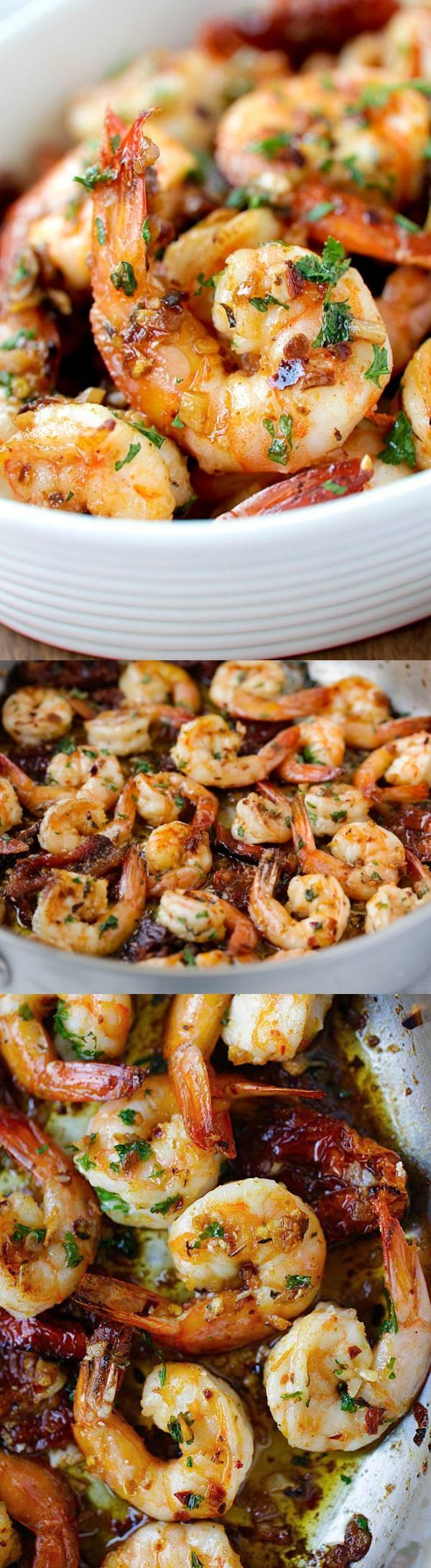 Garlic Sun-Dried Tomatoes Roasted Shrimp