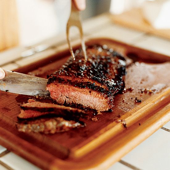 Garlicky Herb-Rubbed Hanger Steaks