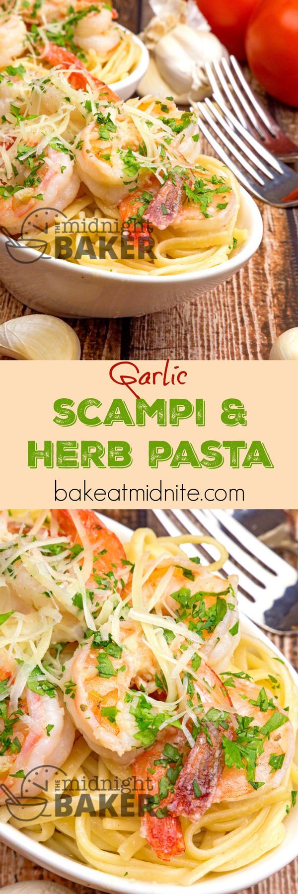 Garlicky Shrimp Scampi with Herb Pasta