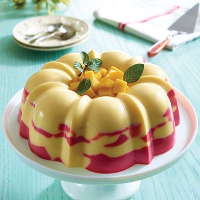 Gelatina Cremosa de Mango y Cereza