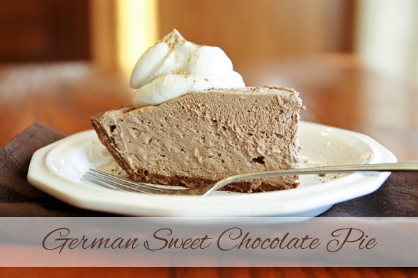 German Sweet Chocolate Pie