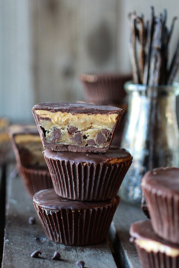 Giant Chocolate Chip Cookie + Cookie Dough Peanut Butter Cups