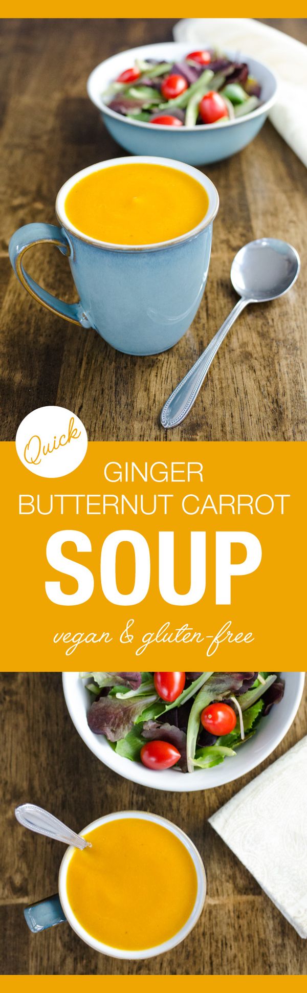 Ginger Butternut Carrot Soup (Vegan