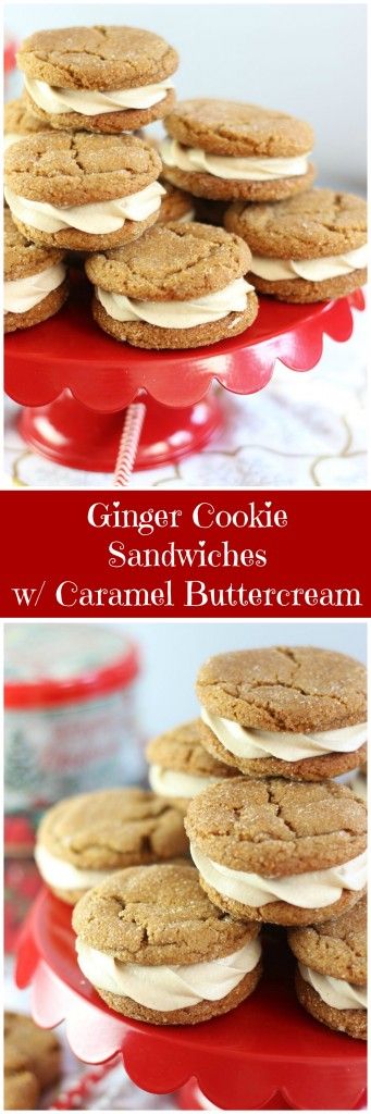 Ginger Cookie Sandwiches with Caramel Buttercream