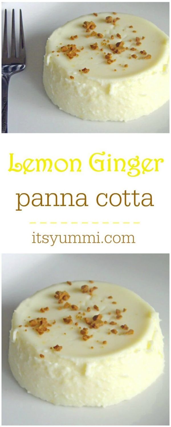 Ginger-Lemon Panna Cotta (No Bake