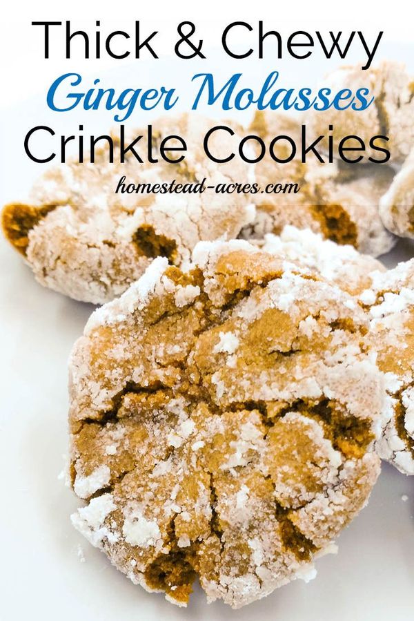 Ginger Molasses Crinkle Cookies