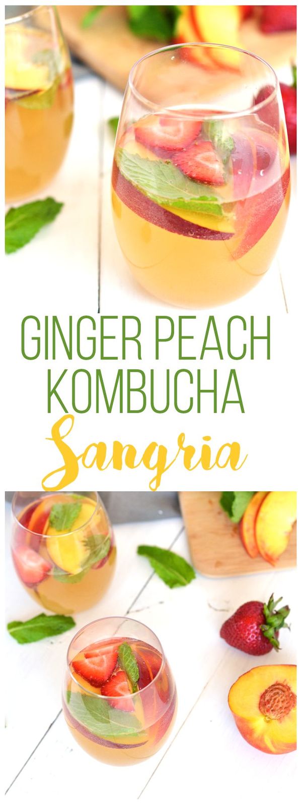 Ginger Peach Kombucha Sangria