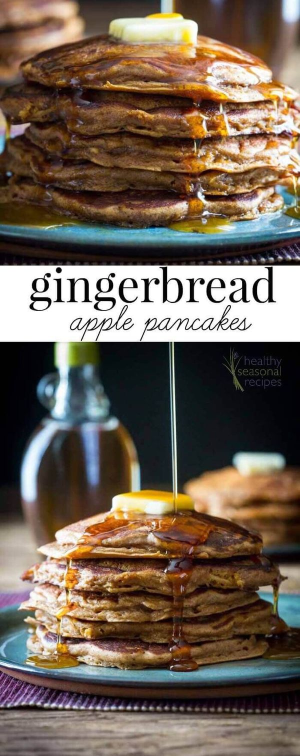 Gingerbread apple pancakes