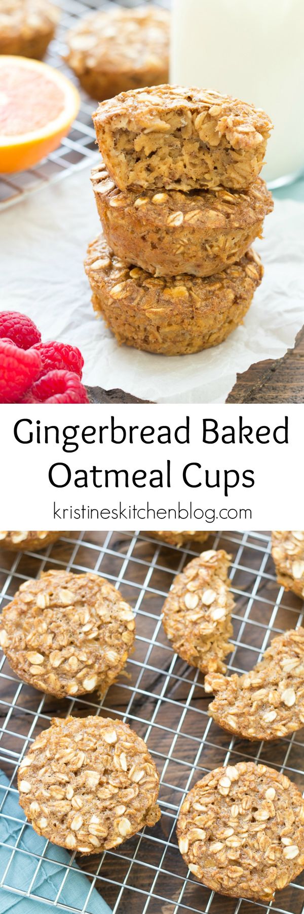 Gingerbread Baked Oatmeal Cups