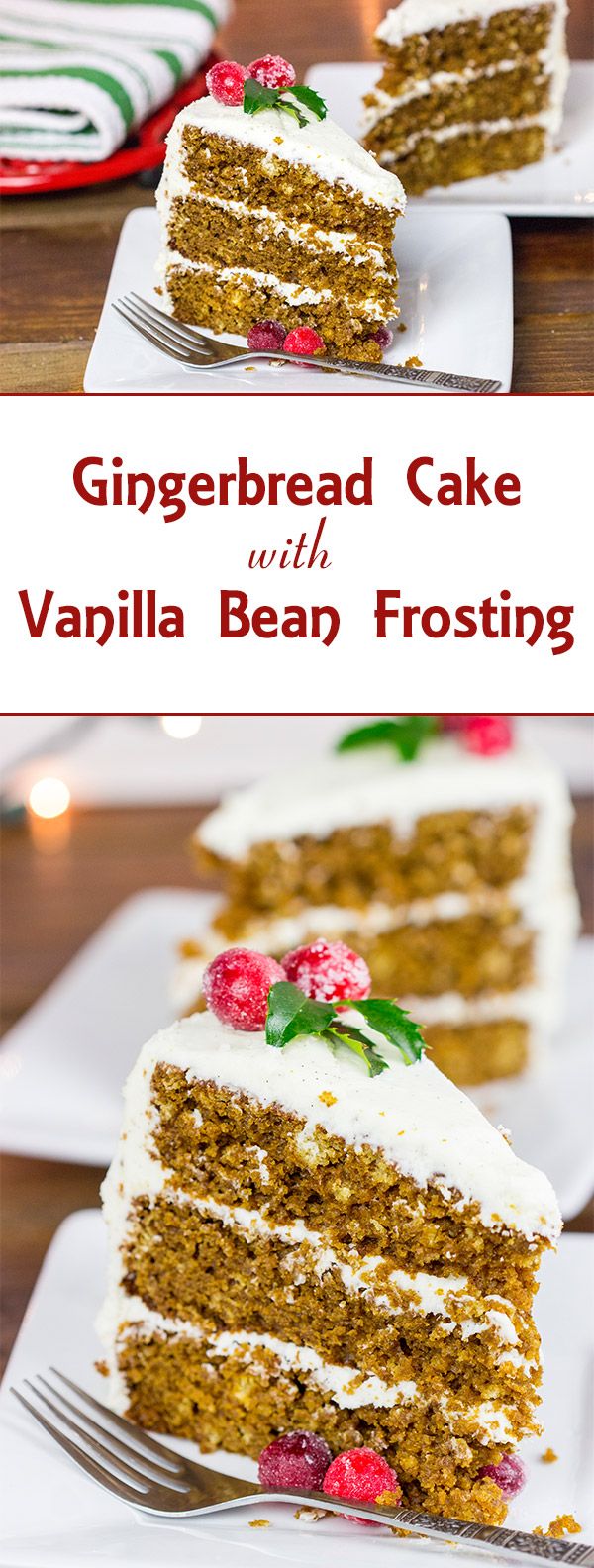 Gingerbread Cake with Vanilla Bean Frosting